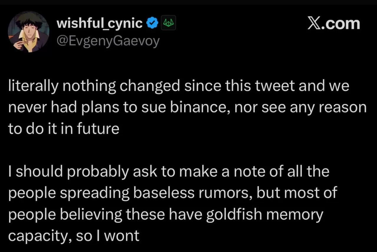 Wintermute CEO'sundan Binance Açıklaması: Dava Planı Yok