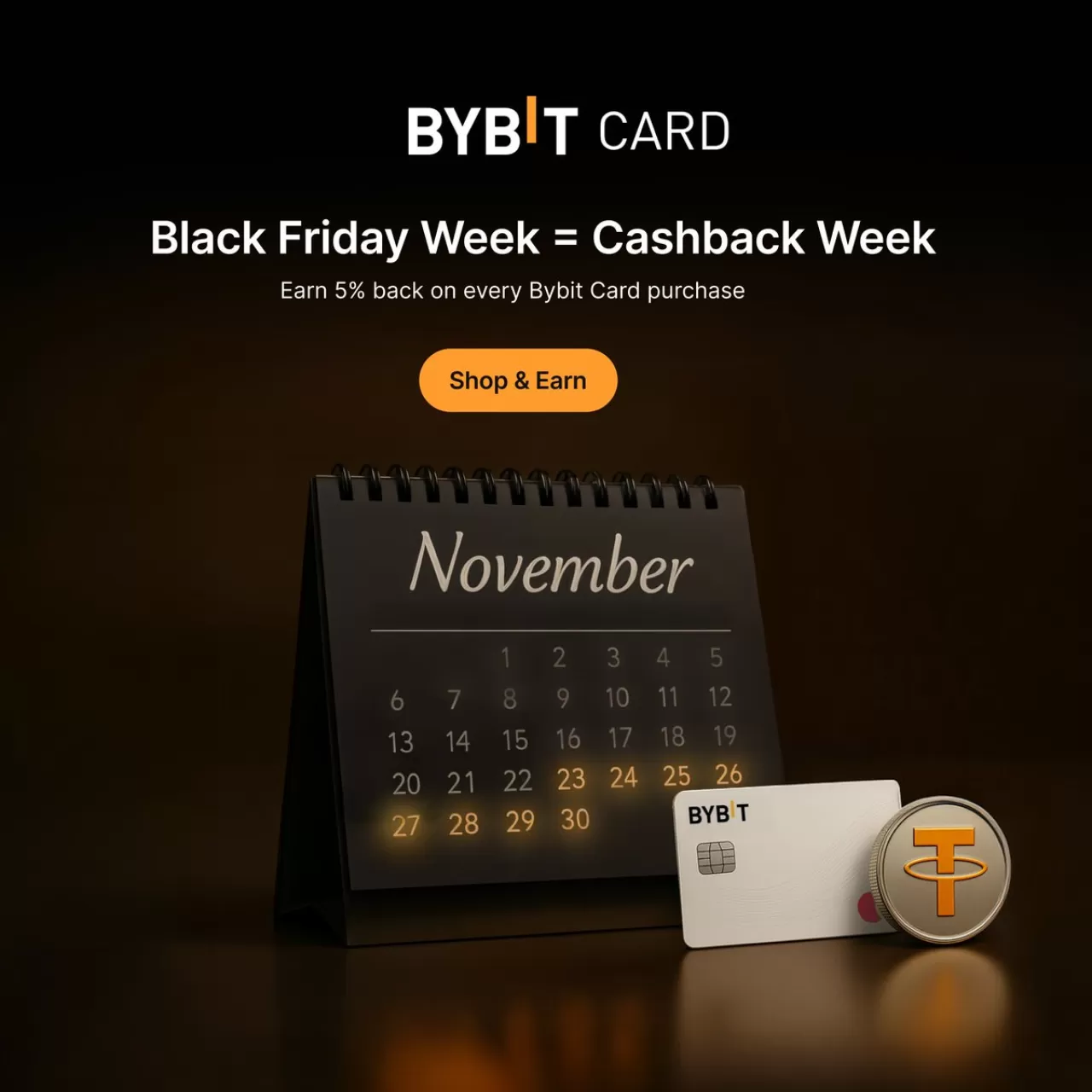 Bybit Kart ile Black Friday'te 100.000 ABD Doları Nakit İade Fırsatı