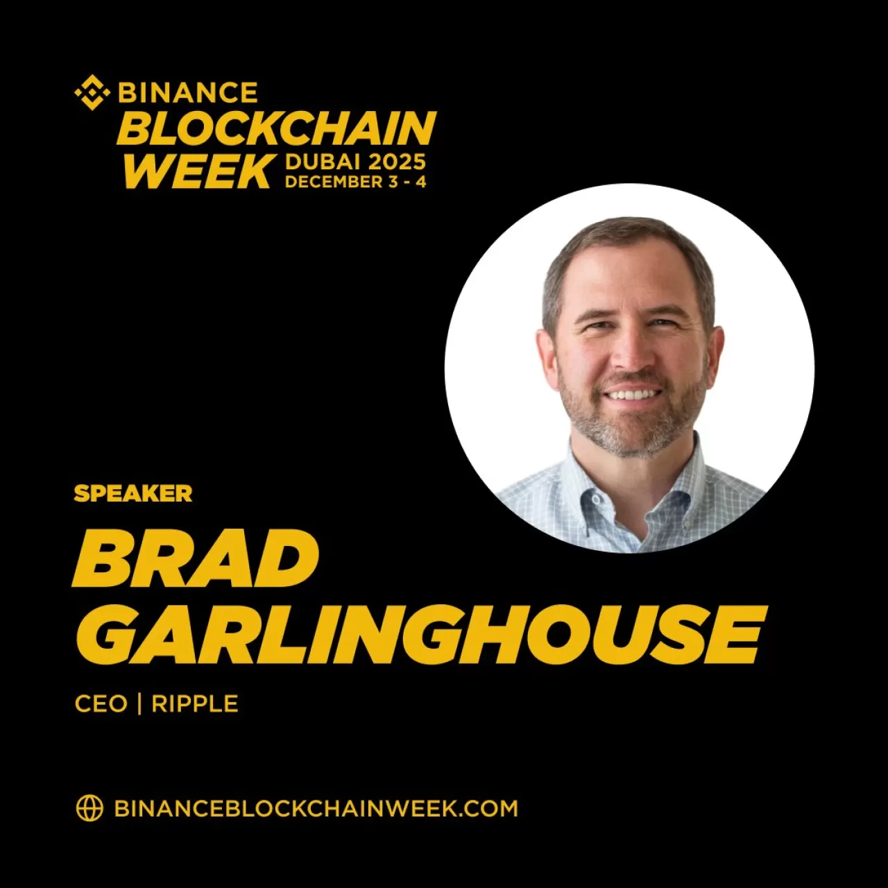 Ripple CEO'su Brad Garlinghouse, Binance Blockchain Week'te Konuşacak