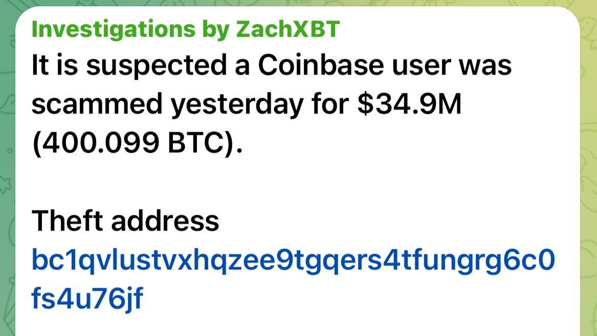 Coinbase Kullanıcısı Yaklaşık 34.9 Milyon Dolarlık Bitcoin Kaybetti