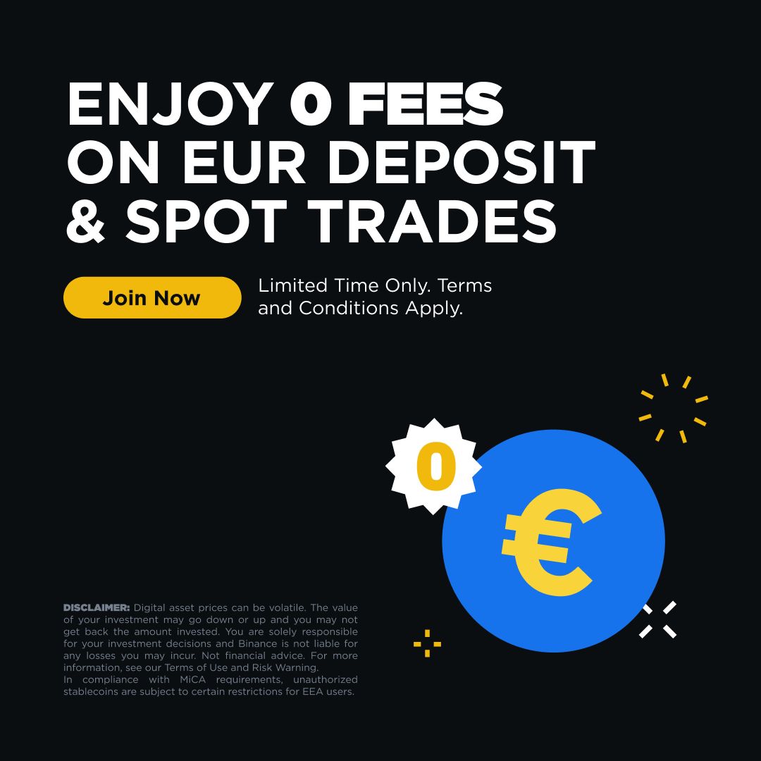 Binance, Euro Para Yatırma İşlemlerinde Sıfır Ücret Uygulaması Başlattı