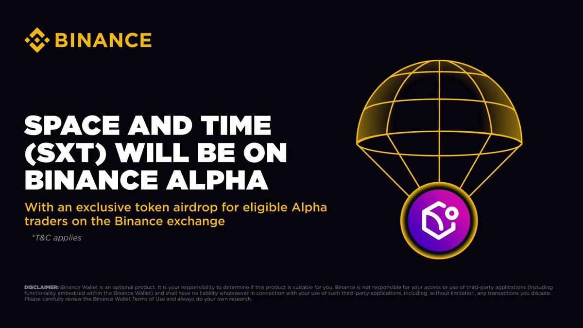 Binance Alpha Platformunda Space and Time (SXT) İşlemleri Başlıyor