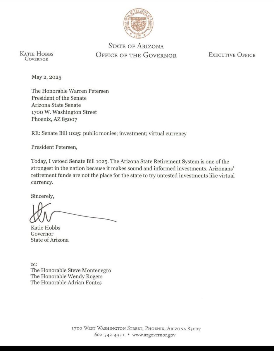 Arizona Bitcoin Rezerv Kanunu Veto Edildi, Wendy Rogers Yeni Bir Girişimde Bulunacağını Açıkladı