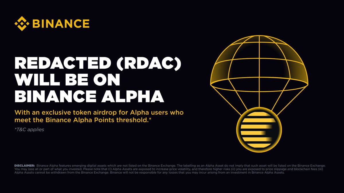 Binance Alpha Platformunda RDAC Token'ı İşlem Görmeye Başlıyor