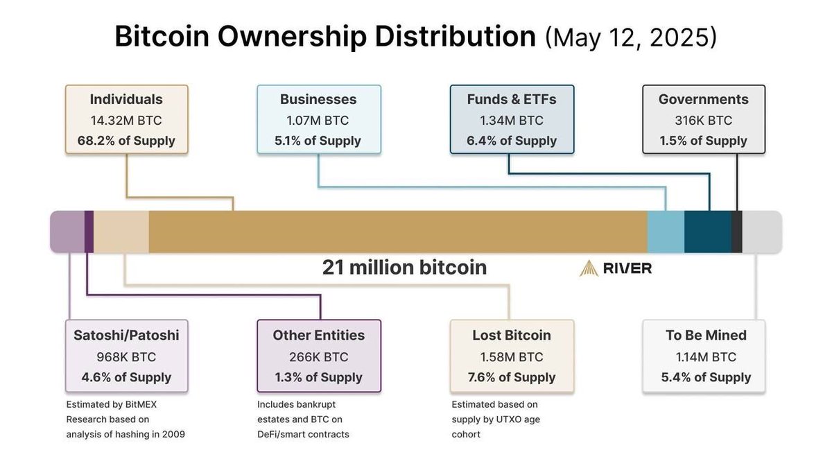 Bireysel Yatırımcılar Bitcoin'in %68'ine Sahip: Dağılım, Piyasa Dinamiklerini Etkiliyor