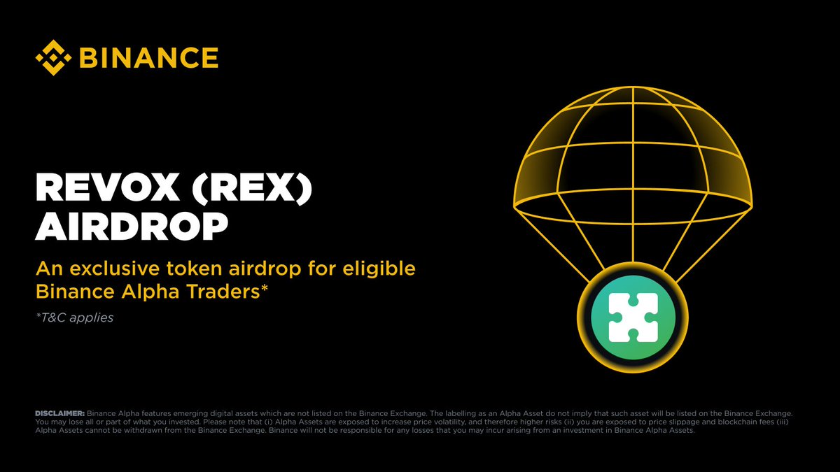 Binance Alpha Kullanıcılarına REVOX REX Airdrop Fırsatı