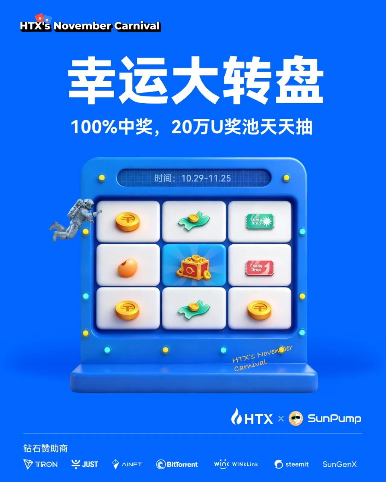 Huobi Global Kasım Festivali Başladı: 25 Kasım'a Kadar Günlük Çark Çevirme Fırsatı